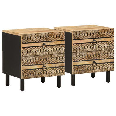 Landess 40cm W Solid Wood Bedside Table