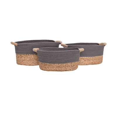 Handwoven 3 Piece Basket Set