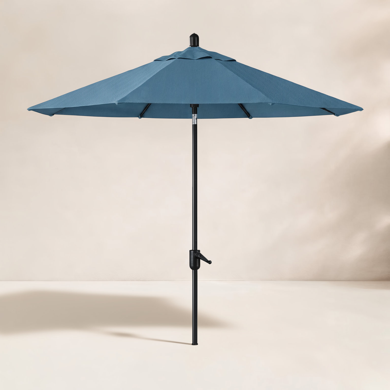 Natalie 8.7' Sunbrella® Market Umbrella, Black Sapphire, Canvas Sapphire Blue Sunbrella