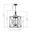 Luminaire suspendu carré 3 lumières lanterne Oryana