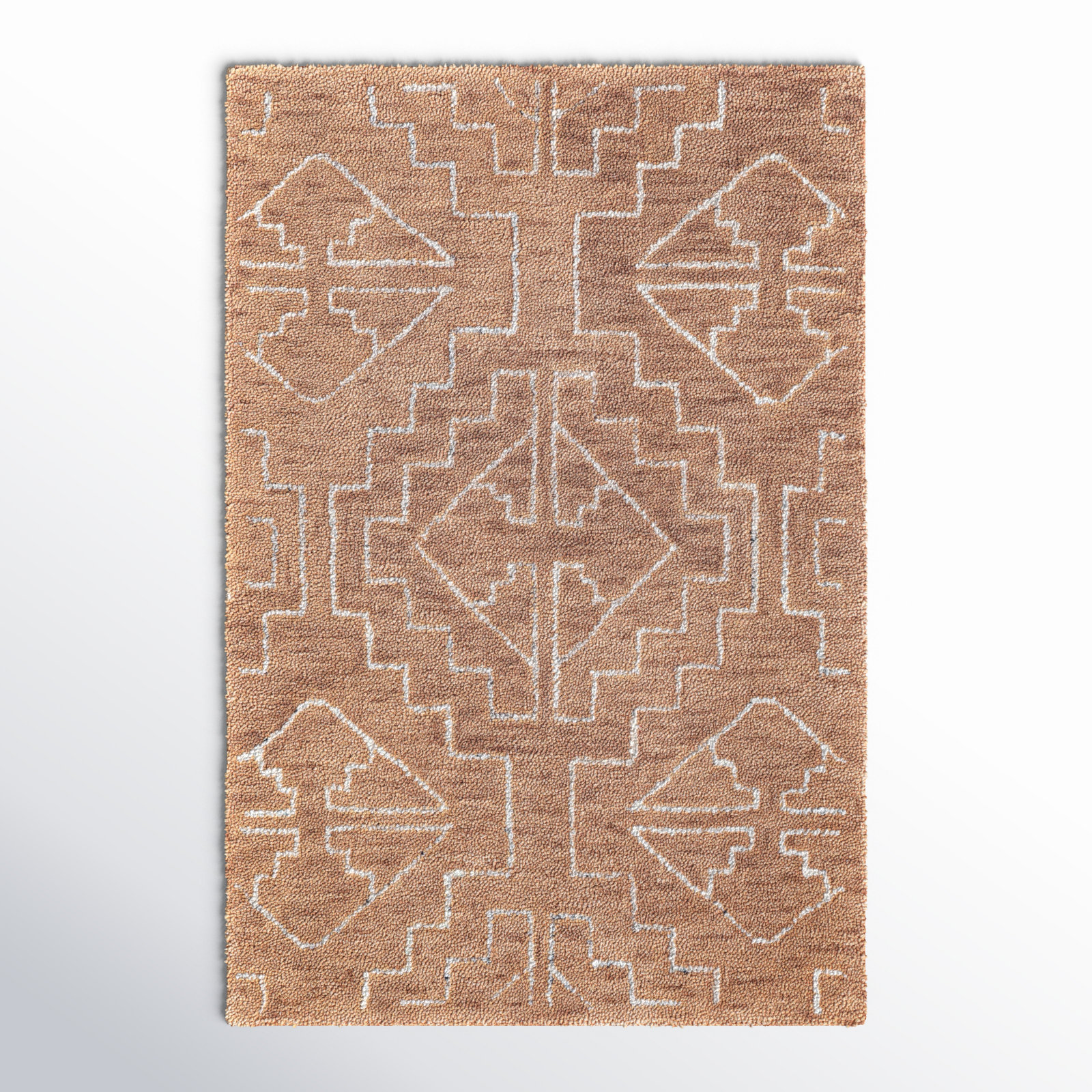 Tifton Hand-Tufted Geometric Wool Rug, Rectangle 2' x 3'