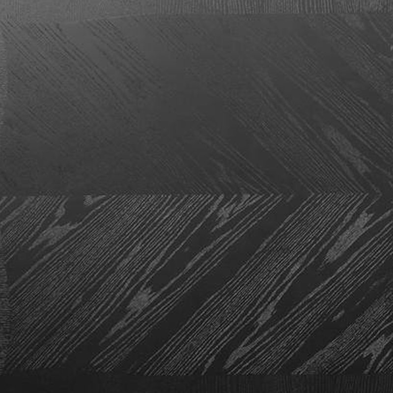 Table de salle à manger Hixe, bois noir, pieds tournés, plateau rectangulaire de 84 po, Noir