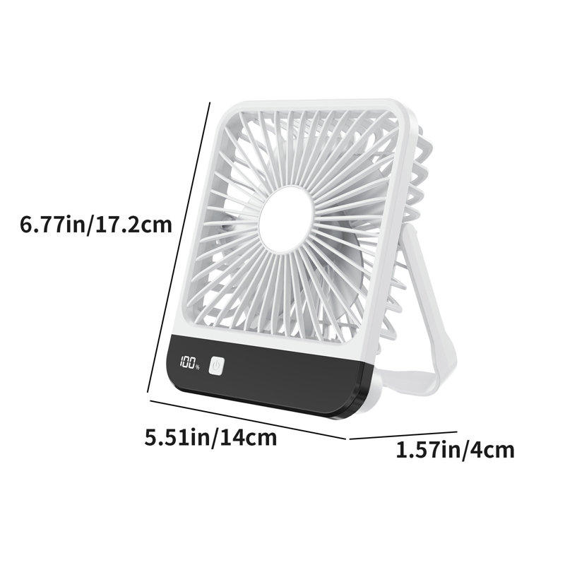 Nouveau ventilateur de bureau pliant et puissant USB, White