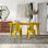 Ensemble de table en métal pour l'intérieur et l'extérieur