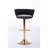 Adjustable  Swivel Fabric Upholstered Chrome Bar Stools Set with Back and Footrest-1554463644