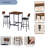 Bar Table Set with 2 Bar stools PU Soft seat with backrest-1711707737-1711707738