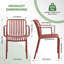Chaises de salle à manger d'extérieur empilables, chaises de patio sans assemblage, fauteuils en plastique résistant aux intempéries (ensemble de 4)-464675887-464675884