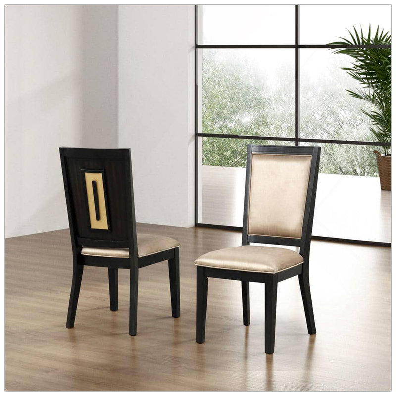 Ensemble de chaises de salle à manger 2 pièces Contemporary Espresso