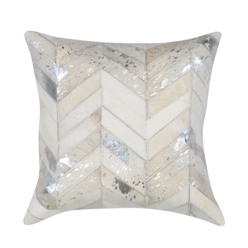 Safari Chevron Cowhide Throw Pillow