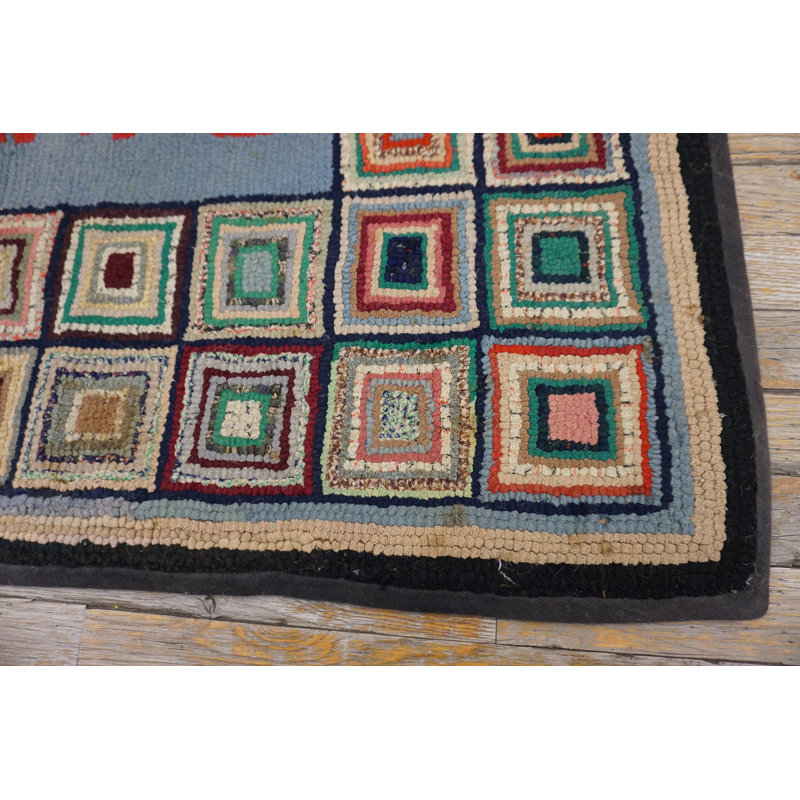 Tapis crocheté américain à motif Folk Art