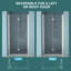 Porte de douche l 30 po x H 72 po, nickel brossé, solution de salle de bain peu encombrante pour les petits espaces pliables H 72 po dans le sens réversible