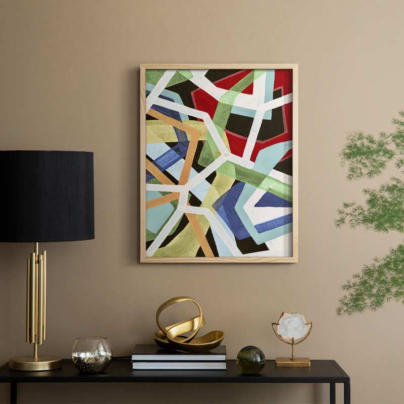 «Magnetic Color I», reproduction encadrée - bois massif, Naturel, H 11 po x l 9 po