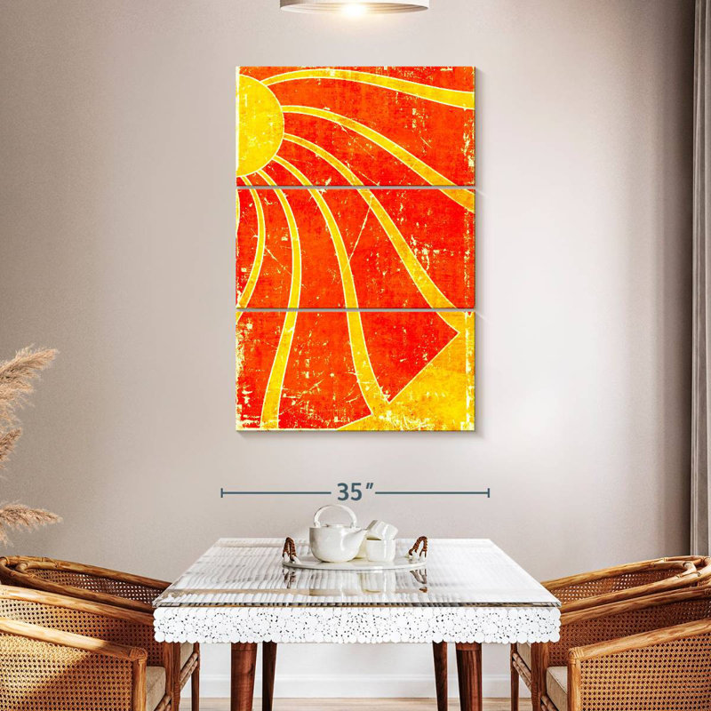 Kerner Grunge Sun Rays, 23" H x 14" W