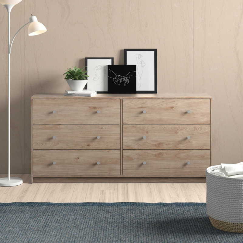 Commode double 6 tiroirs l 56,34 po Clanton, Hickory Jackson