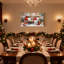 Ensemble de 3 impressions sur toile, banc de Noël avec coussins et ornements-649482244