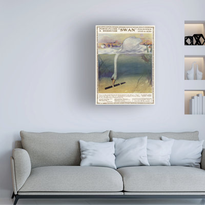 English School The Swan Fountpen Canvas Art