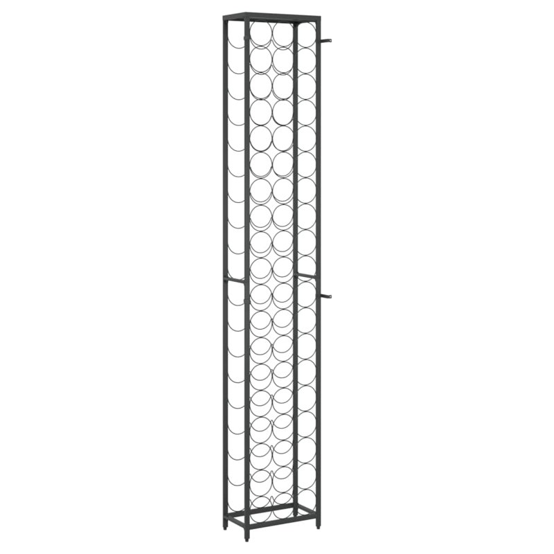 Adedeji 57 Bottle Floor Wine Bottle Rack in Black