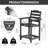 2-piece Outdoor Tall Adirondack Chair With Connecting Tray-285763806