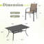 Ensemble de salle à manger rectangulaire avec chaise empilable PVC-coated polyester-851674661