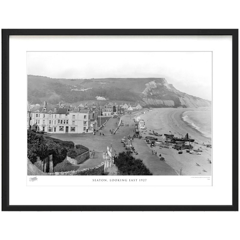Seaton, Looking East 1927 by Francis Frith - Single Picture Frame Print, 60cm H x 80cm W x 2.3cm D