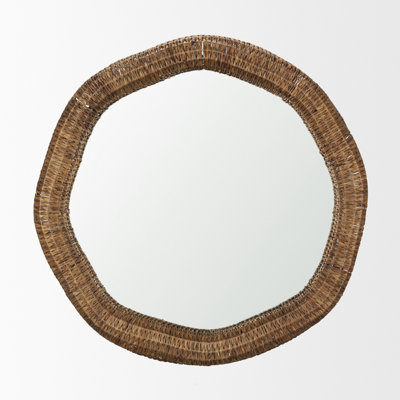 Fegan 42" Woven Water Hyacinth Mirror