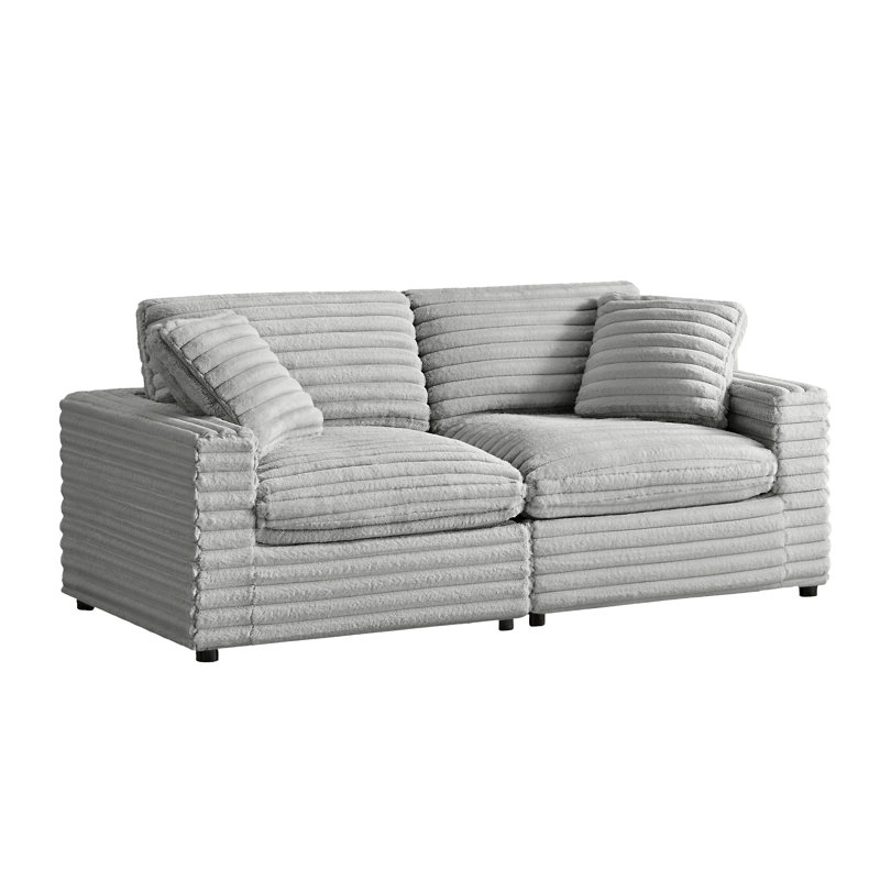 Canapé modulaire 2 pièces Jenny, Gris