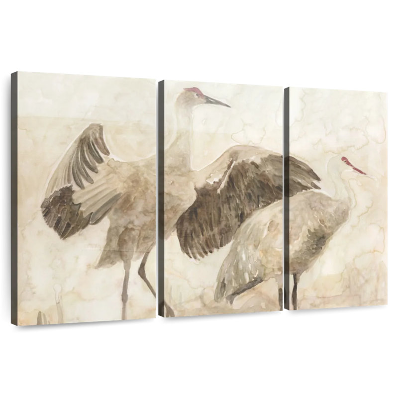 Two Sandhill Cranes, 32" H x 50" W