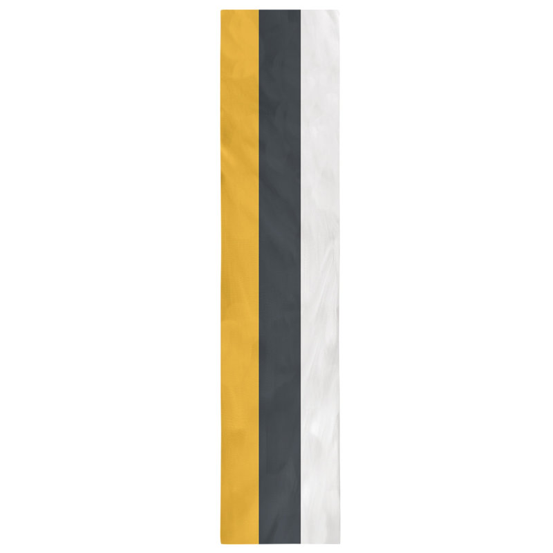 Pittsburgh Football Stripes Table Runner, 90" L x 16" W, Black/White, Cotton Blend