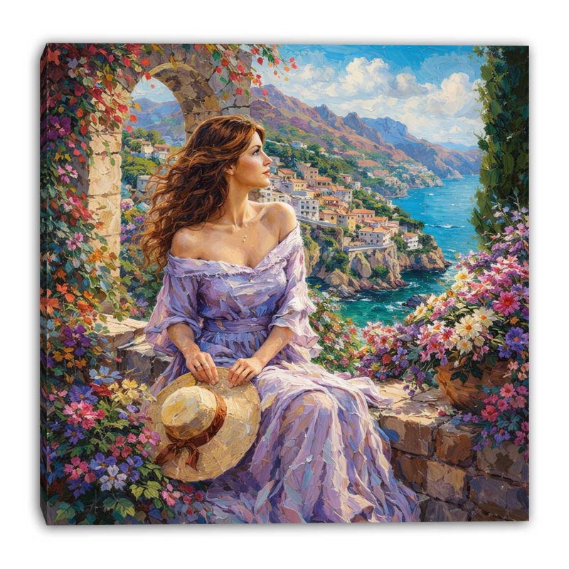 Art mural sur toile Lakeview Garden, L 20 po x H 20 po x P 1,5 po