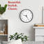 Horloge murale 10 pouces silencieuse sans horloge moderne à piles - analogique petit classique pour bureau, maison, salle de bain, cuisine, chambre à coucher, école, salon (noir)