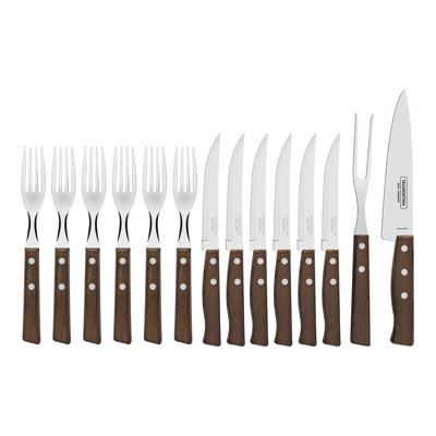 Tramontina Wooden Handle 14 Pcs. Cutlery and Carving Set