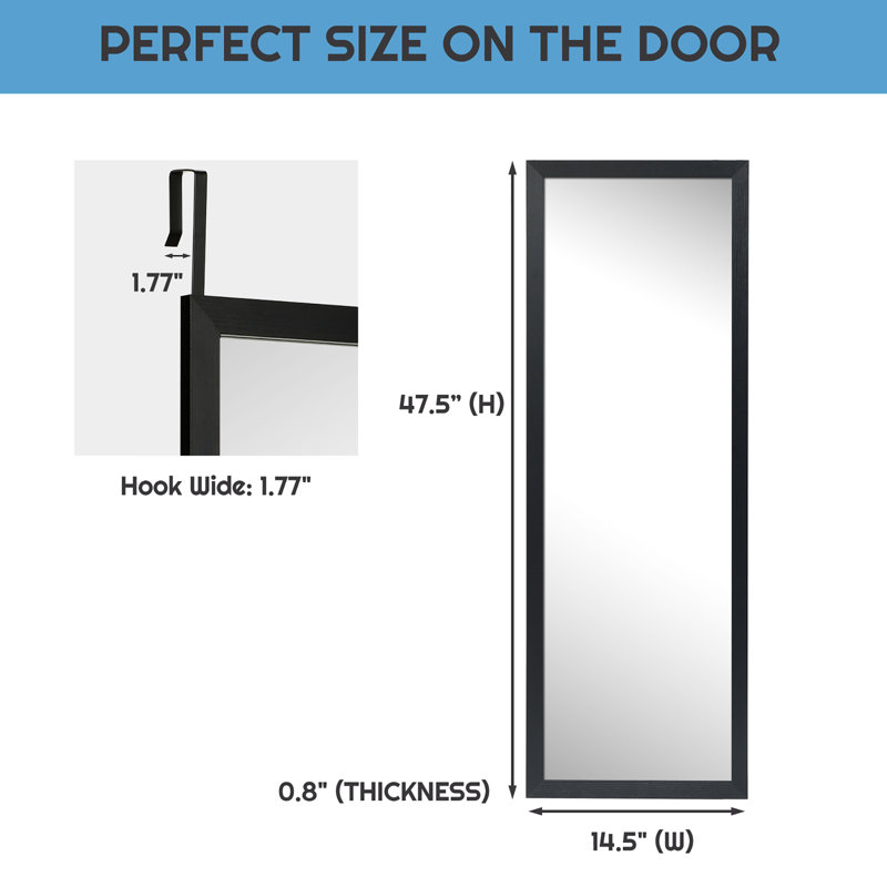 Miroir pleine grandeur Equasha, Noir