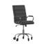 Fauteuil de bureau pivotant à dossier moyen avec accoudoirs et roulettes transparentes-1277895727-1277895699