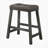 Rustic Backless Counter Stool Set of 2 – 25 Inch Wooden Farmhouse Barstool with Leather Seat, Distressed Finish & Sturdy Frame – Space-Saving Counter-Height Seating for Kitchen & Bar-20150752-20150301