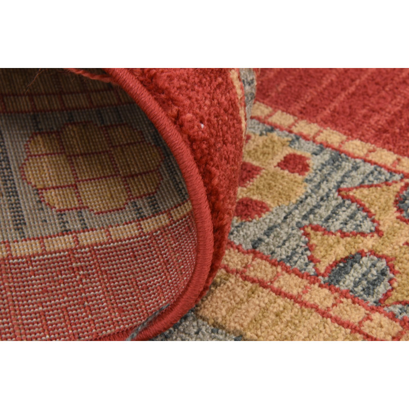 Tapis rouge de style oriental Eesi, Rectangle 10 pi x 13 pi 1 po
