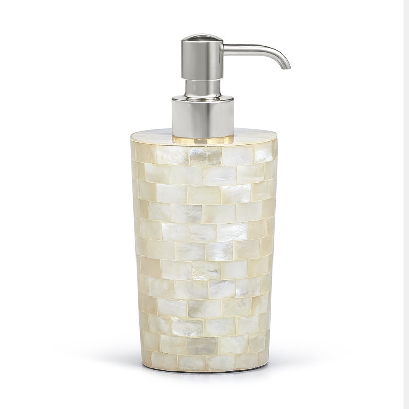 Distributeur de savon White Agate, Nickel poli