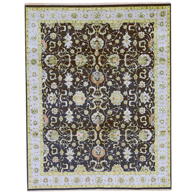 Handmade Silk and Wool Area Rug