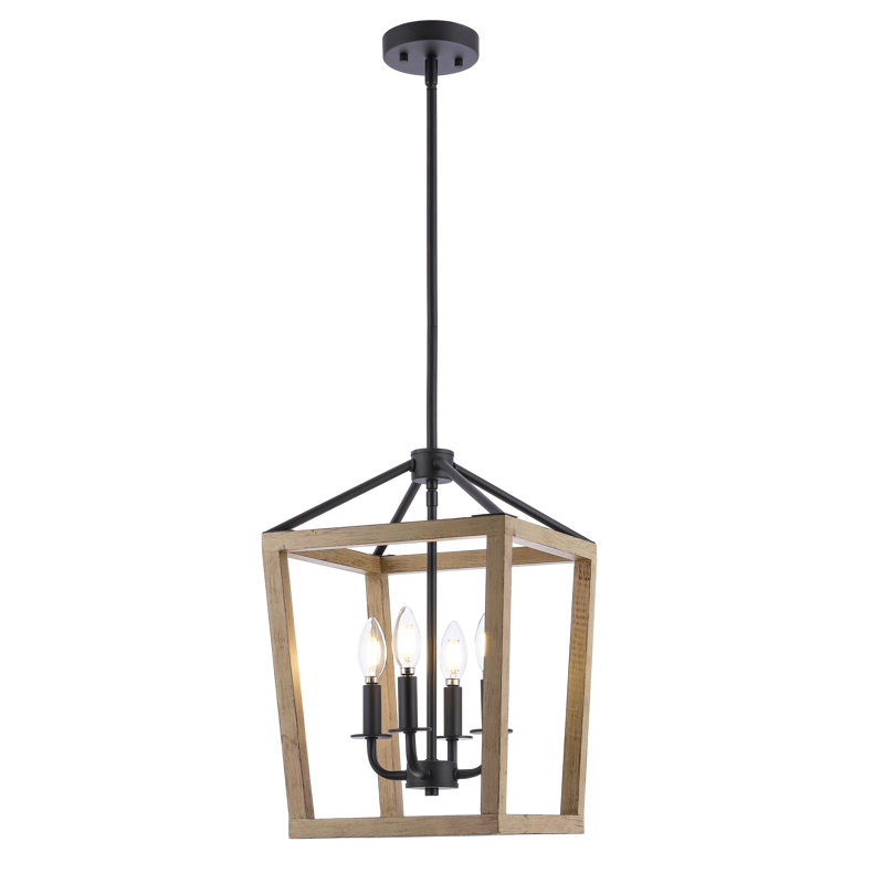 Luminaire suspendu rectangulaire 4 lumières Obell