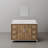 Brookhn 48 In. Single sink Whitebrook Quartz Countertop Bath Vanity in Lustrous Walnut with Mirror