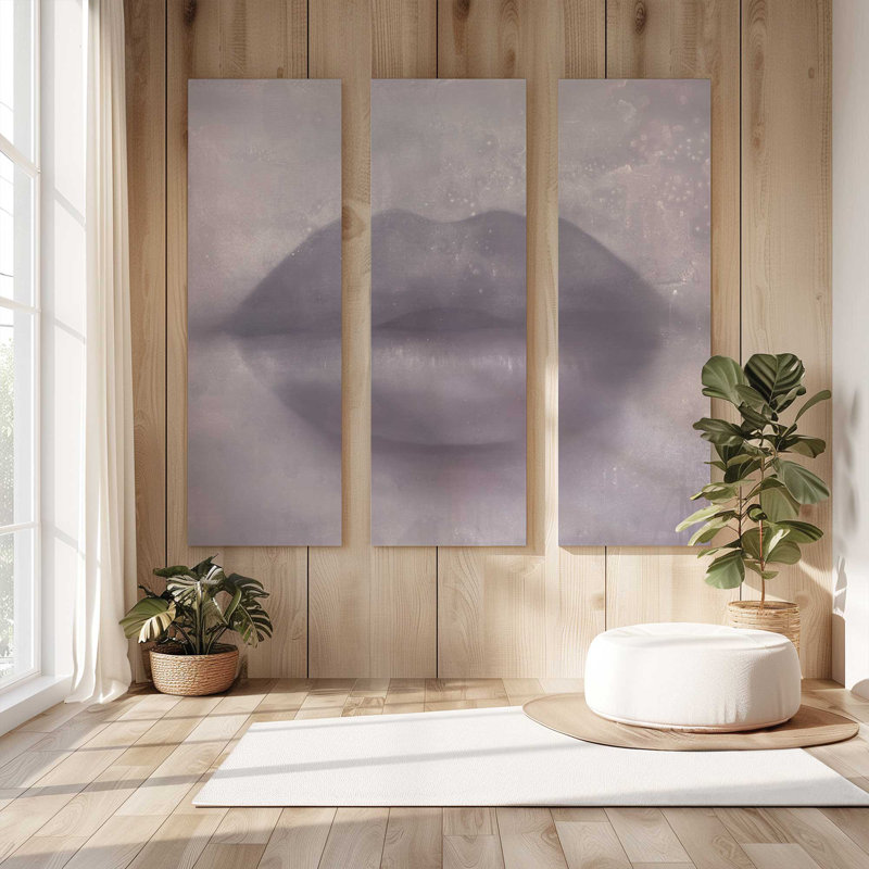 Whispered Kiss - mauve | Impression sur toile 2 panneaux, H 48 po x l 48 po
