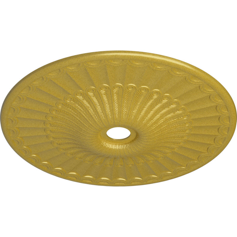 Médaillon de plafond Endurathane Galveston, DE 36 5/8 po x P 3 5/8 po x P 2 3/8 po (convient aux auvents jusqu'à 4 3/4 po), finition or riche peinte à la main