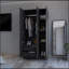 Garde-robe Erie, chambre à coucher, noir-122826247