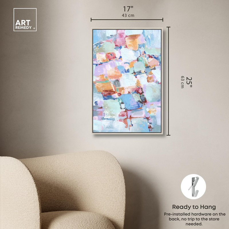 «Stronger with You», reproduction d'art moderne sur toile par Art Remedy, 24" H x 16" W, Cadre argenté