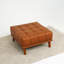 Repose-pieds en cuir Mid-Century moderne brun clair