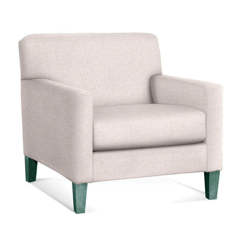 Tampa Upholstered Armchair, White Sugar Performance; 0863-91, Flax