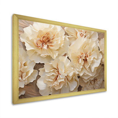 Minimalisme, œillets, fleurs sur toile
