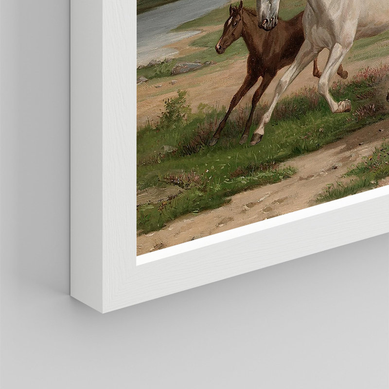 "Course à pied de campagne" sur papier, H 11 po x l 14 po, Blanc