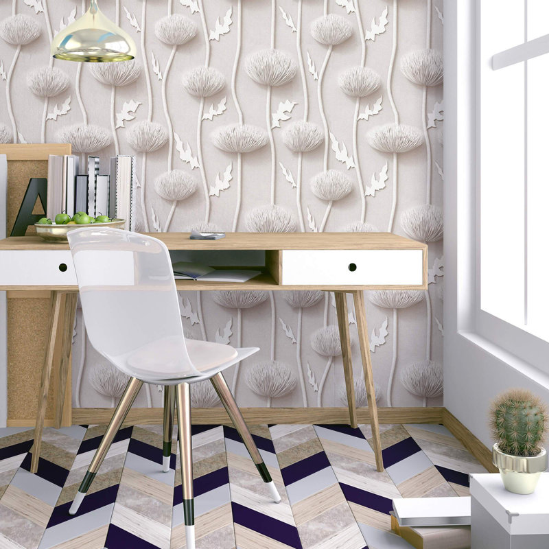 Peel & Stick Floral Tile, 102" L x 24" W
