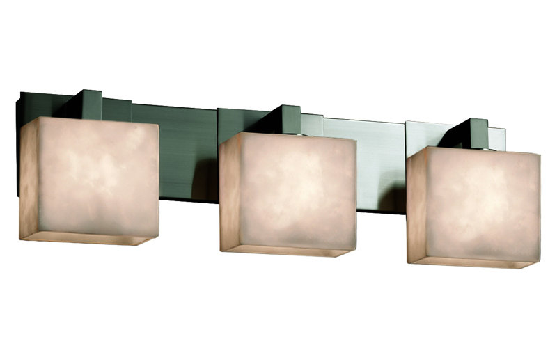 Éclairage pour meuble-lavabo 3 lumières Brey, Nickel brossé