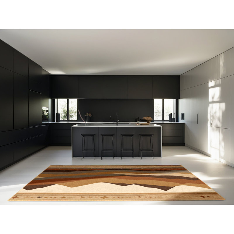 Tapis Blazing Mesa, Carré 5 pi